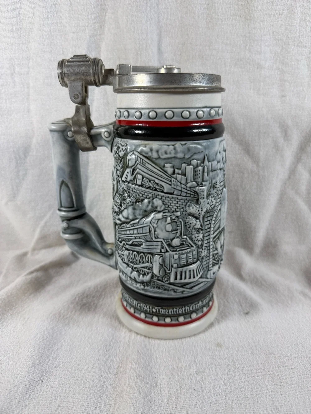 Vintage 1982 Avon Lidded Railroadiana Beer Stein